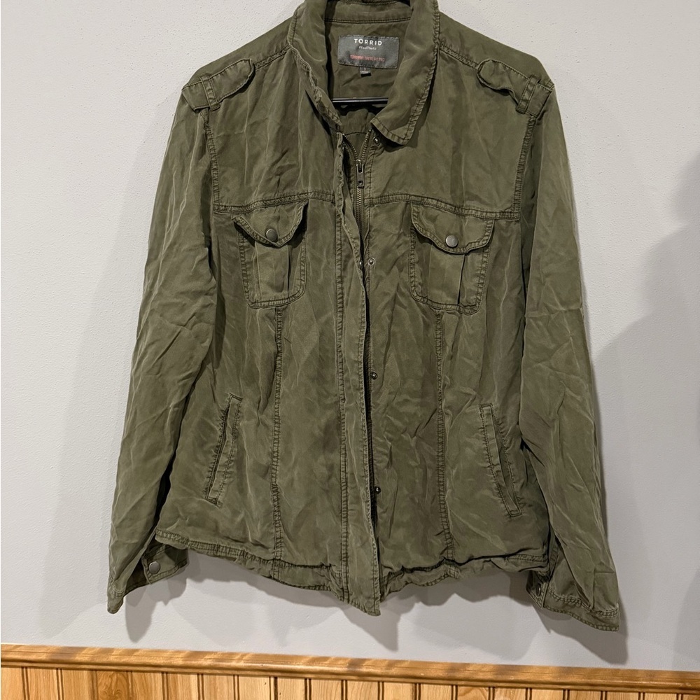 Torrid Olive Green Military Utility Jacket - Size 3 plus size